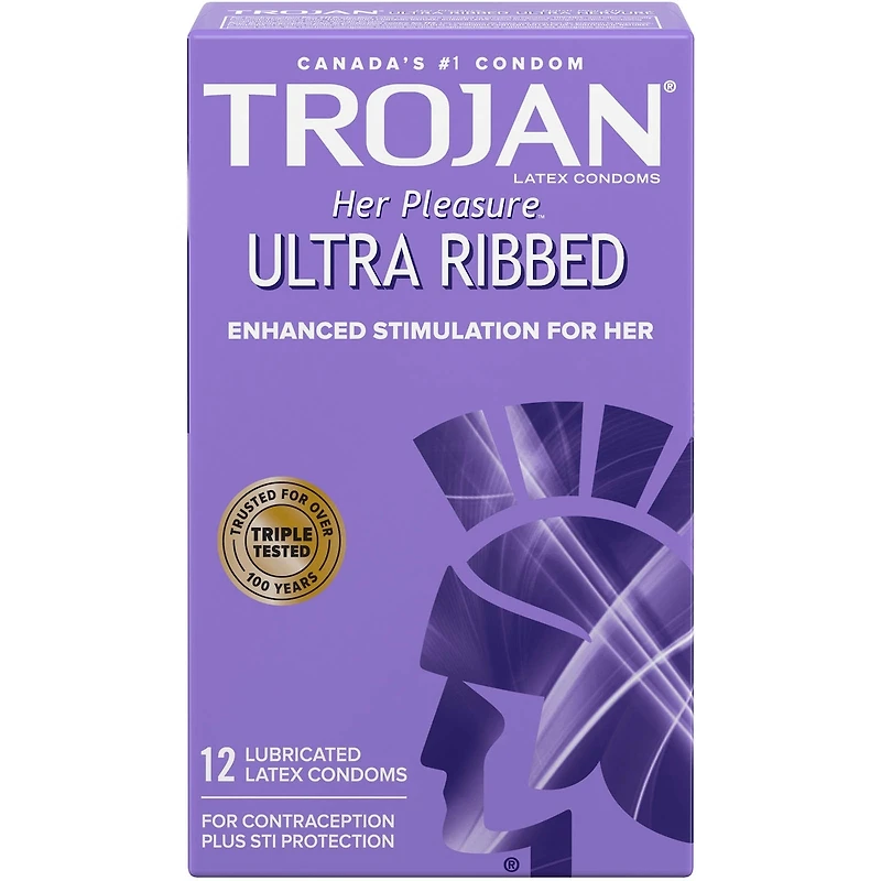 Condoms lubrifiés ultranervurés Plaisir Pour Elle