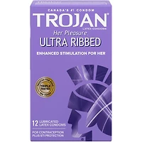 Condoms lubrifiés ultranervurés Plaisir Pour Elle