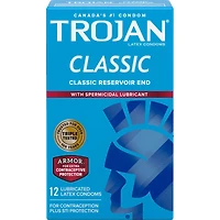 Condoms lubrifiés classiques avec lubrifiant spermicide Classique
