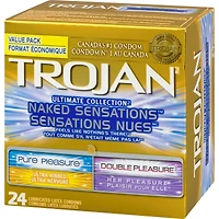 Condoms lubrifiés Sensations nues Collection ultime  format varié