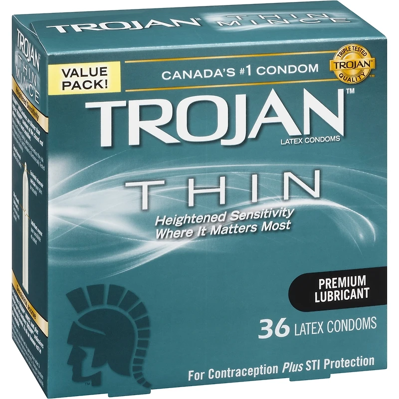 Condoms lubrifiés minces