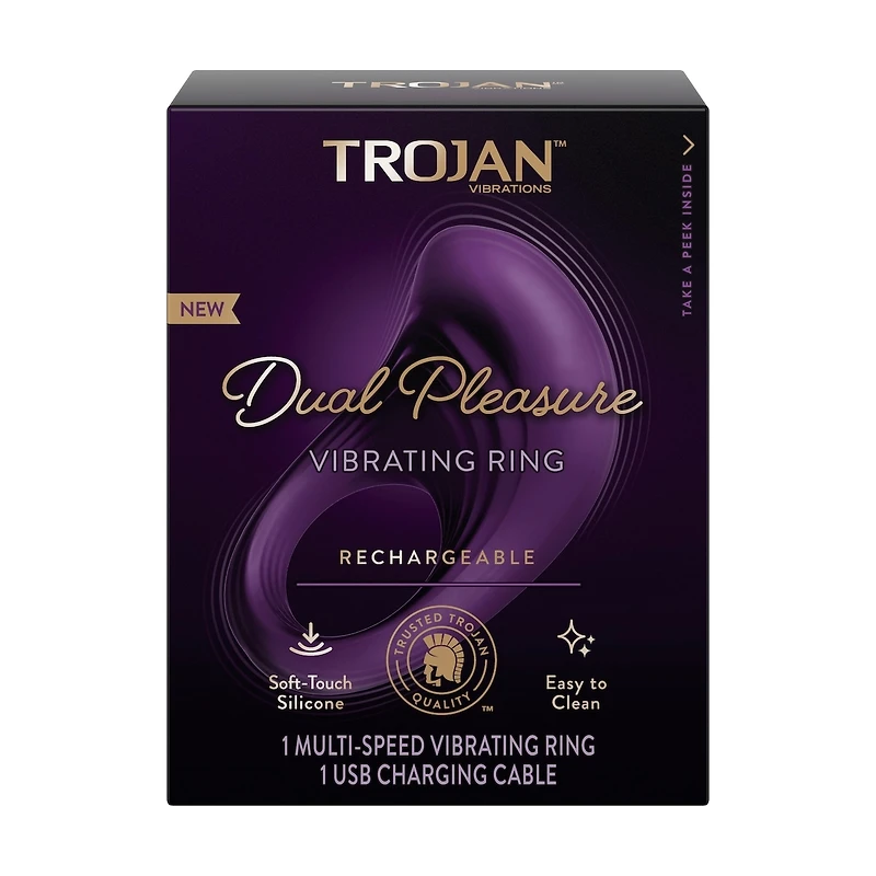 Trojan Dual Pleasure Vibrating Ring For Couples