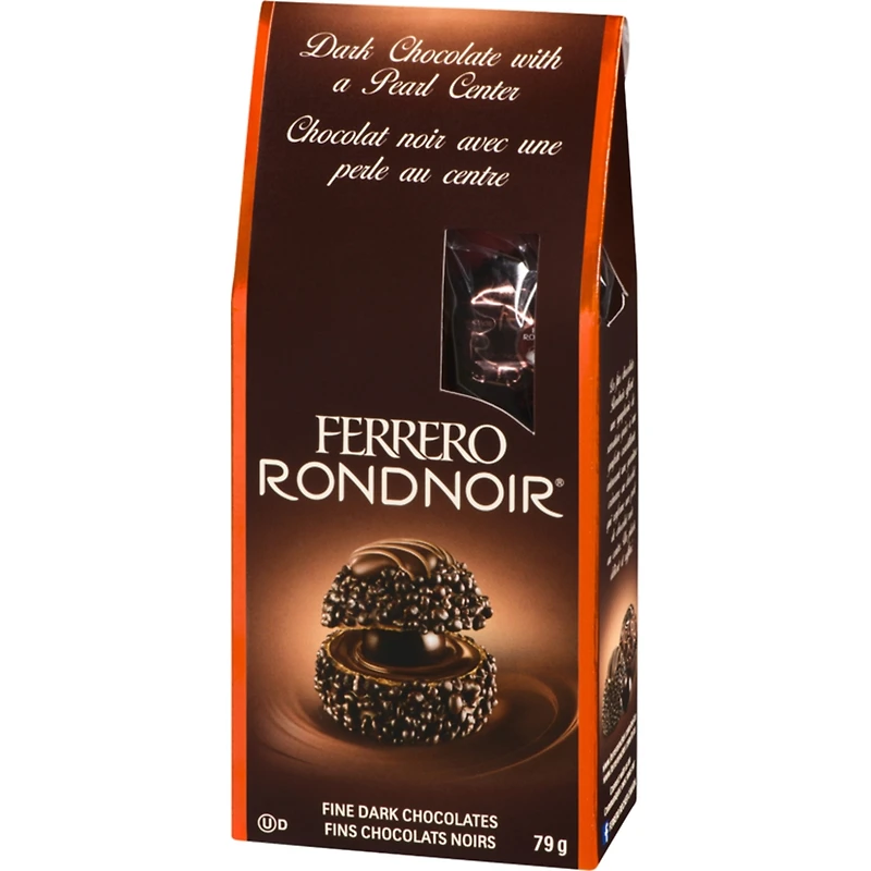 Sachet de fins chocolats noirs Rondnoir, 8 chocolats emballés individuellement