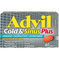 Cold & Sinus Plus Analgesic + Decongestant + Antihistamine 40 Caplets