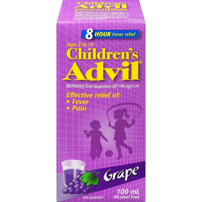 Advil pour Enfants Suspension, Raisin, 100 ml