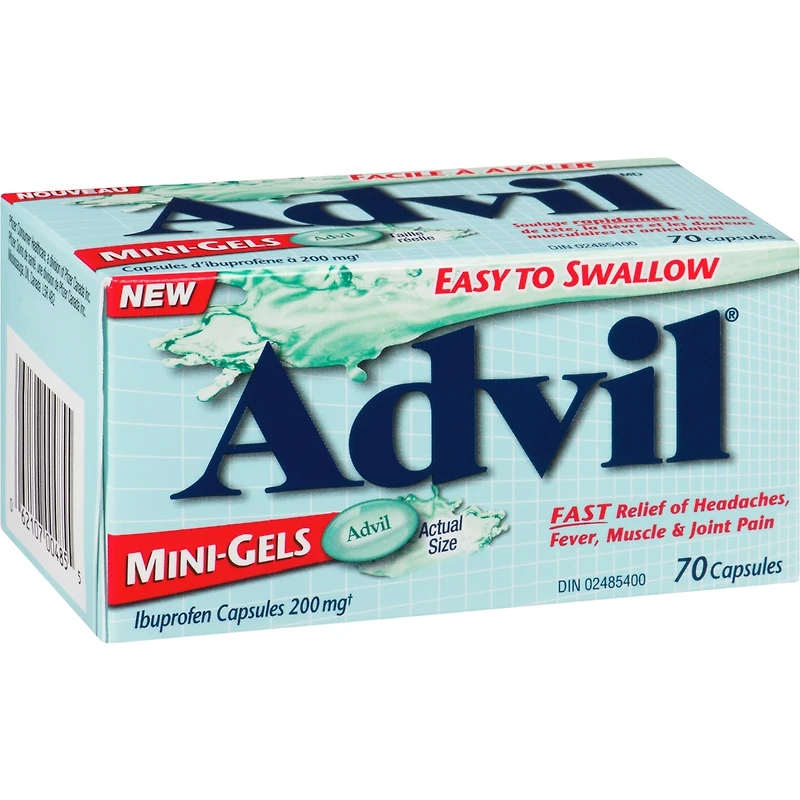 Advil Capsules d'Ibuprofène à 200 mg Mini-Gels Capsules