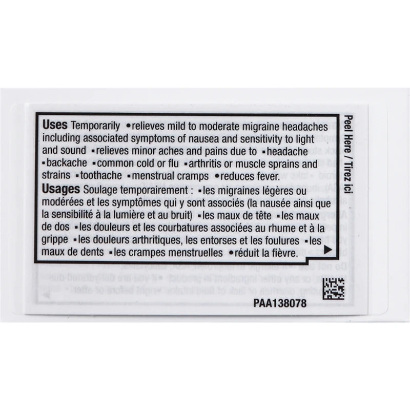 Advil, Extra-fort, pour soulager les maux de tête, les migraines et la douleur, 400 mg d’ibuprofène, flacon de 24