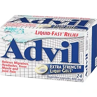 Advil, Extra-fort, pour soulager les maux de tête, les migraines et la douleur, 400 mg d’ibuprofène, flacon de 24