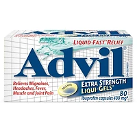 Advil Capsules de 400 mg d'Ibuprofène Extra Fort 80 Liqui-Gels