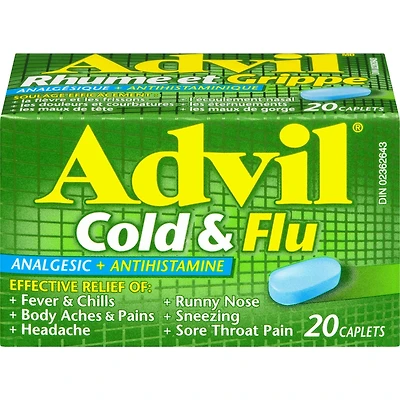Advil Rhume et Grippe Analgésique + Antihistaminique Caplets