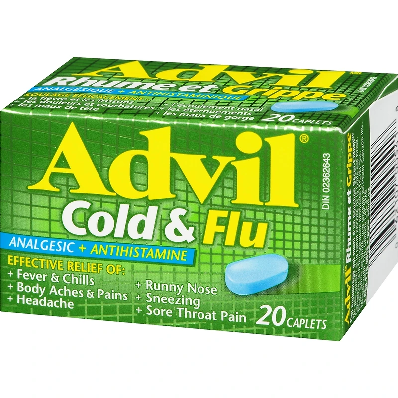 Advil Cold & Flu Analgesic + Antihistamine 20 Caplets