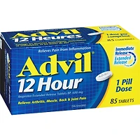Advil 12 Hour Tablets for Extended Pain Relief, 600 mg Ibuprofen