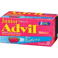 Advil Junior Comprimés d'ibuprofène à 100 mg, USP, Framboise bleue