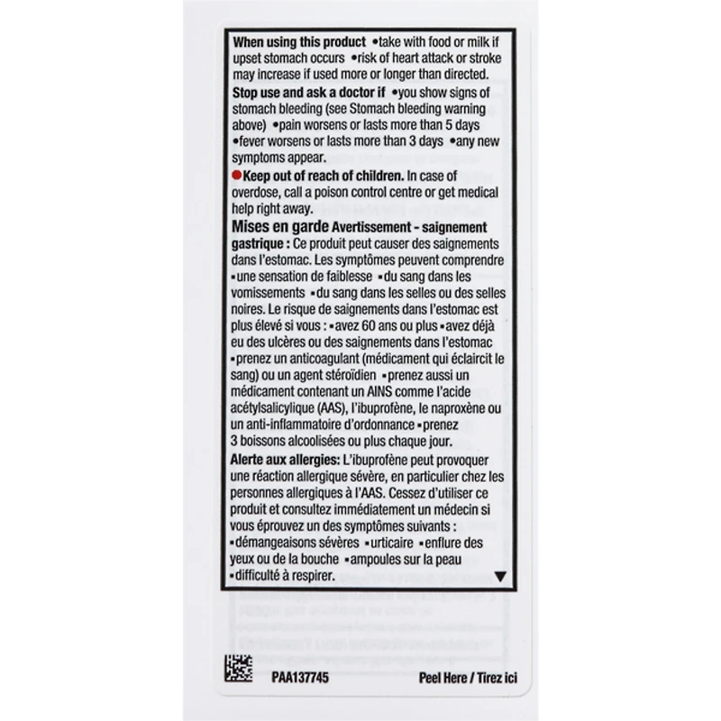 Advil Douleurs arthritiques Extra-fort, pour soulager la douleur due à l’inflammation, 400 mg d’ibuprofène, flacon de 80