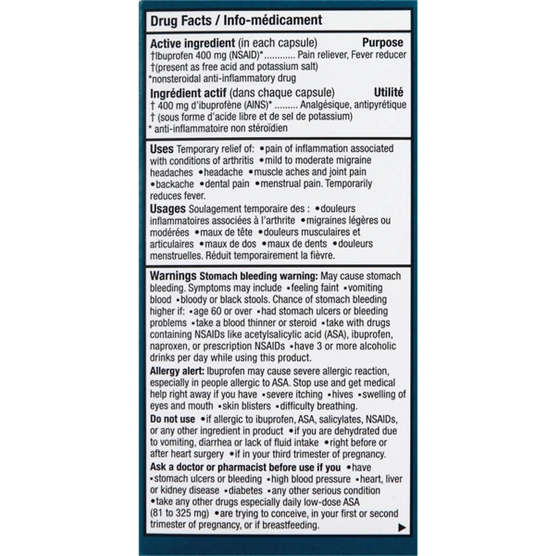 Advil Douleurs arthritiques Extra-fort, pour soulager la douleur due à l’inflammation, 400 mg d’ibuprofène, flacon de 80