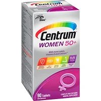 Centrum Femmes 50+, un supplément complet de vitamines et de minéraux, en format de 90 comprimés