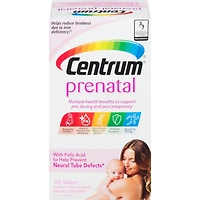 Centrum prénatal, une multivitamine en format de 100 comprimés