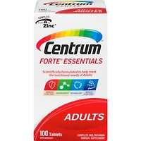 Centrum Forte Essentials Adult Multivitamin and Multimineral Supplement Tablets