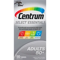 Centrum Select Essentials Adults 50+ Multivitamin and Multimineral Supplement Tablets