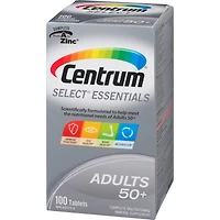 Centrum Select Essentials Adults 50+ Multivitamin and Multimineral Supplement Tablets
