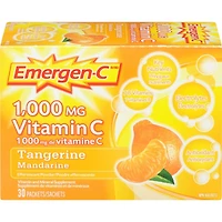 Mélange pour boisson Emergen-C, supplément de vitamine C (1 000 mg), saveur de mandarine, 30 sachets