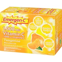 Mélange pour boisson Emergen-C, supplément de vitamine C (1 000 mg), saveur de mandarine, 30 sachets