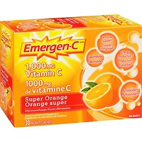 Emergen-C Vitamin C & Mineral Supplement Fizzy Drink Mix, Super Orange