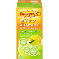 Mélange pour boisson Emergen-C, supplément de vitamine C (1 000 mg), saveur de citron-lime, 30 sachets