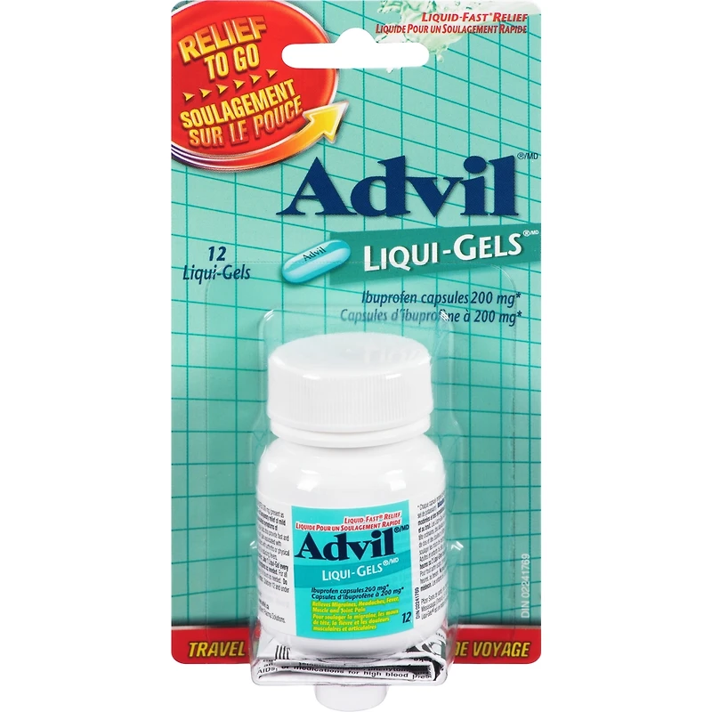 Advil Capsules de 200 mg d'Ibuprofène Liqui-Gels