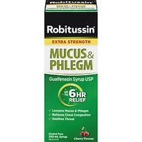 Robitussin Mucus et Flegme Sirop Saveur de Cerise Extra Fort ml