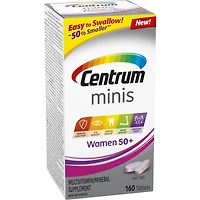 Centrum Women 50+ Multivitamin and Multimineral Supplement, Mini Tablets, 160 Count