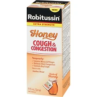 Robitussin Cough & Congestion Syrup Honey Extra Strength 115 ml