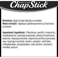 ChapStick Baume pour les Lèvres Classique Cerise Format Économique 2 x 4 g