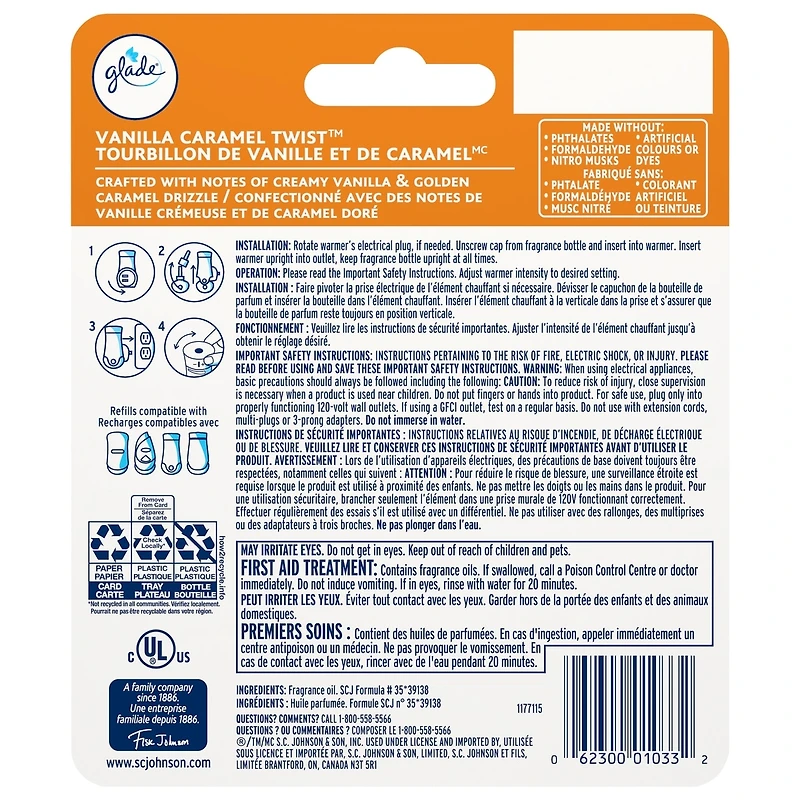 Glade Plugins® Scented Oil Starter Kit - Vanilla Caramel Twist™