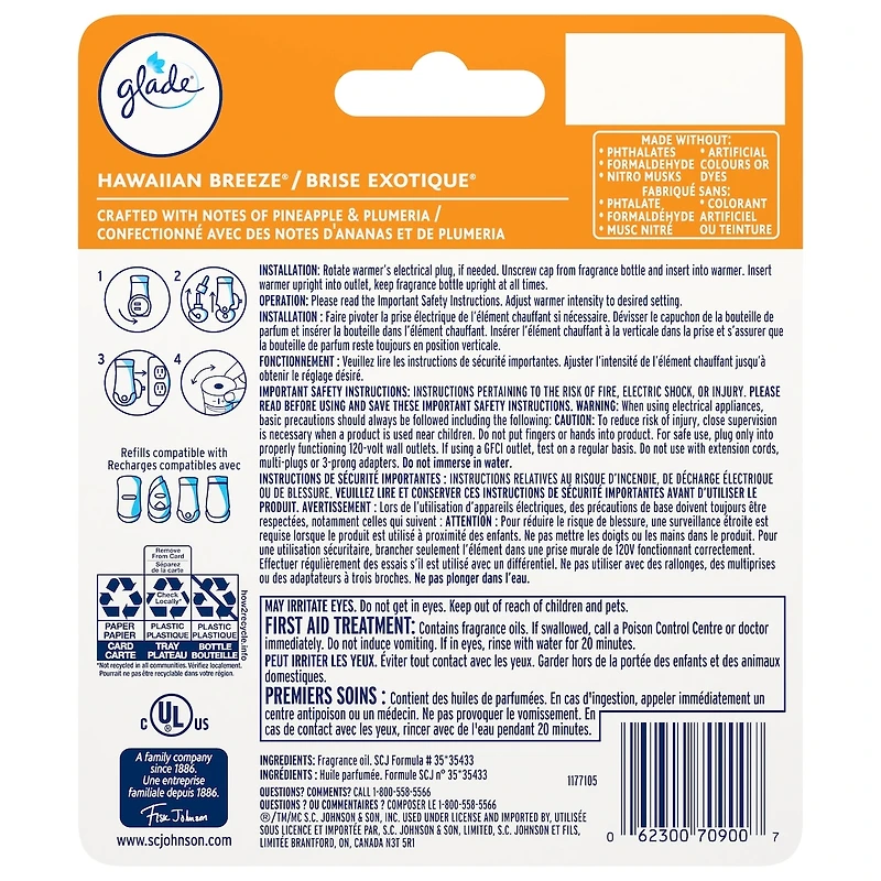 Glade Plugins® Scented Oil Starter Kit - Hawaiian Breeze®