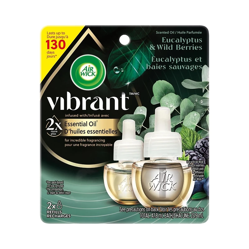 Vibrant™ Scented Oil Refill - Eucalyptus & Wild Berries, 2 Refills