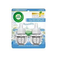 Recharge d’huiles parfumées - Linge frais et lilas blanc, 2 Recharges