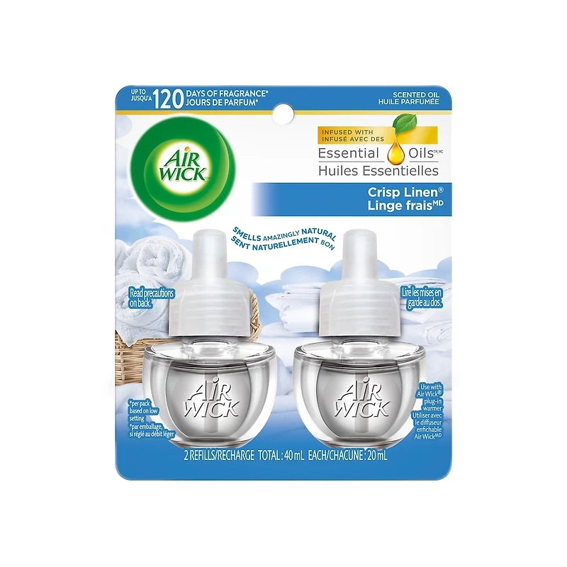 Recharge d’huiles parfumées - Linge frais, 2 Recharges