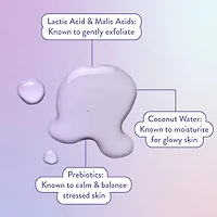 Tonique Hydratation et éclat de Bioré, avec eau de coco + prébiotiques + acide lactique, tonique pour peau sèche et sensible (235 ml)