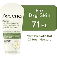 Lotion hydratante quotidienne Aveeno, pour la peau sèche, non comédogène, avoine prébiotique, hydratant quotidien, sans parfum, 71 ml