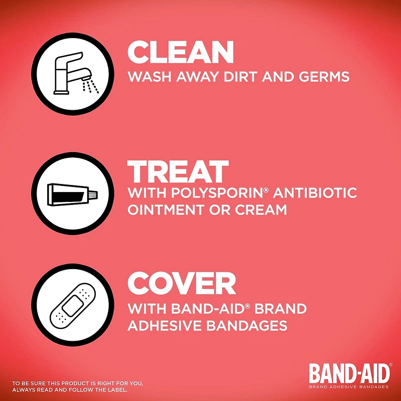 BAND-AID® Brand TRU-STAY™ Clear Strips COMFORT-FLEX® Bandages, Assorted Sizes, 45 Count