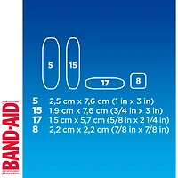 BAND-AID® Brand TRU-STAY™ Clear Strips COMFORT-FLEX® Bandages, Assorted Sizes, 45 Count