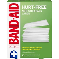 HURT-FREE Non-Stick Pads Large, 7.6 Centimetres by 10.1 cm, 10 Pads