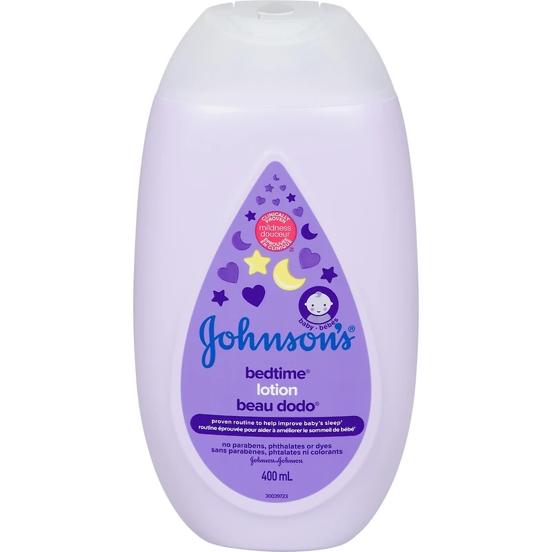 Johnson's Baby Bedtime Moisturizing Lotion and Cream for Dry Skin 400mL