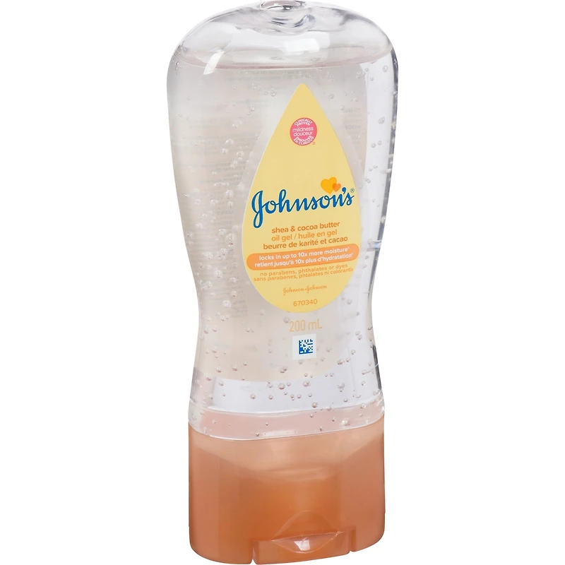 Huile en gel pour bébés, avec beurre de karité et cacao et huile minérale