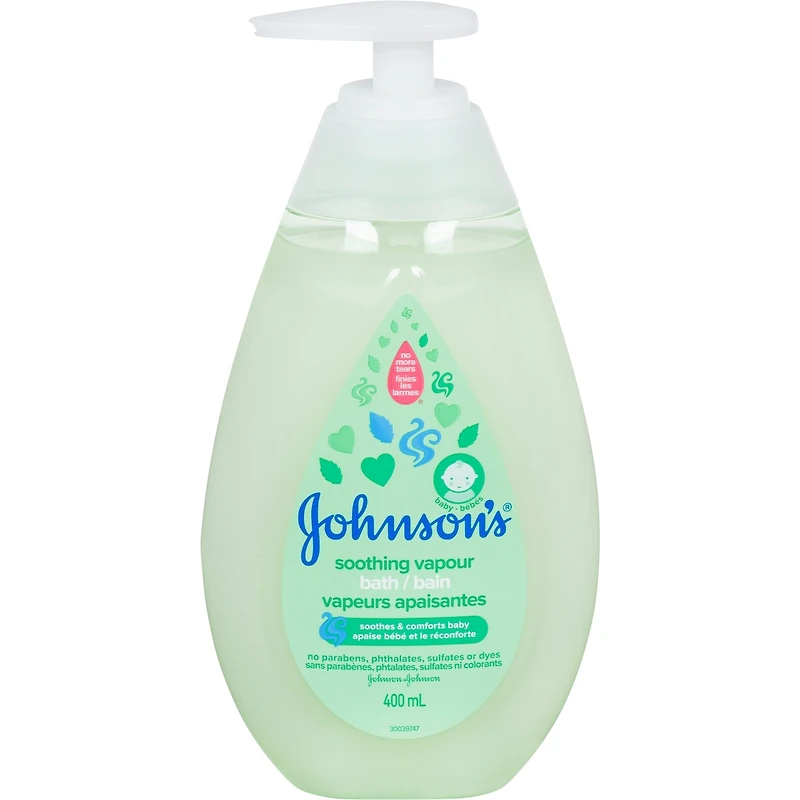 Johnson's Baby Vapor Bath, Soothing Baby Wash with Eucalyptus 400mL