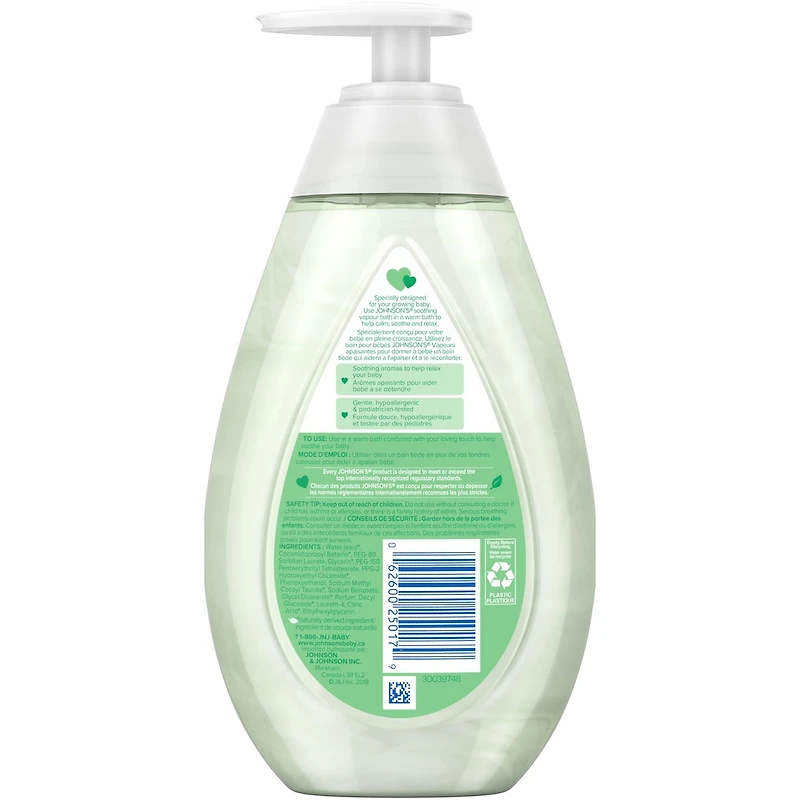 Johnson's Baby Vapor Bath, Soothing Baby Wash with Eucalyptus 400mL