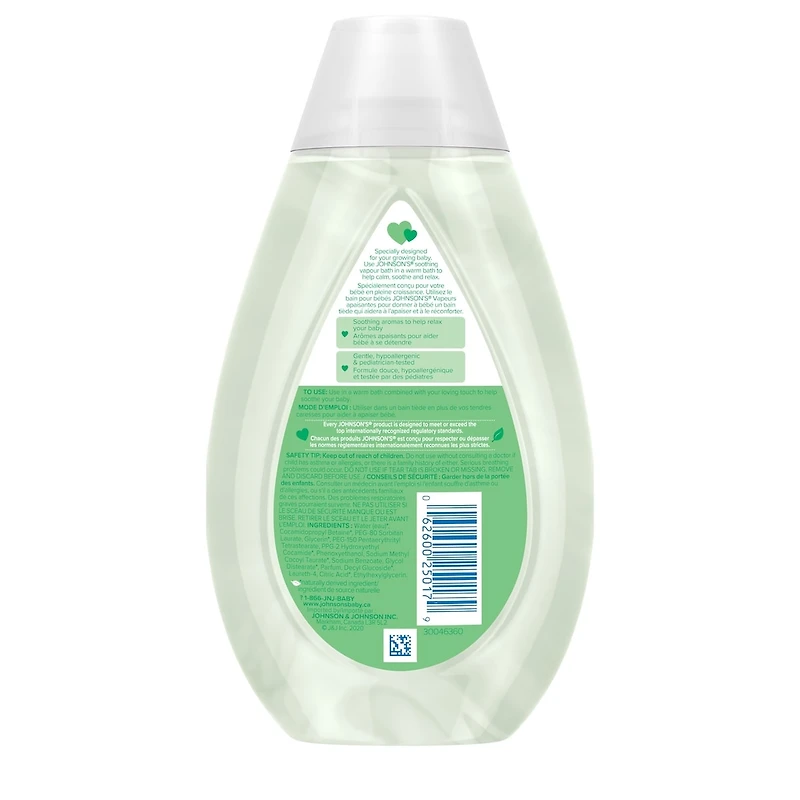 Johnson's Baby Vapor Bath, Soothing Baby Wash with Eucalyptus 400mL