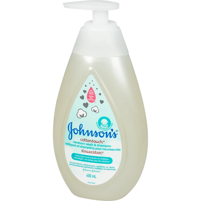 Johnson's Baby Newborn  Bath Wash and Shampoo, CottonTouch Body Wash 400mL