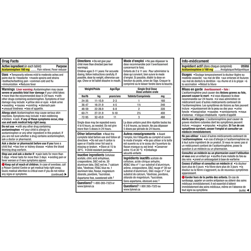 Childrens Medicine, Fever Pain, Chewables, Grape